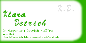 klara detrich business card